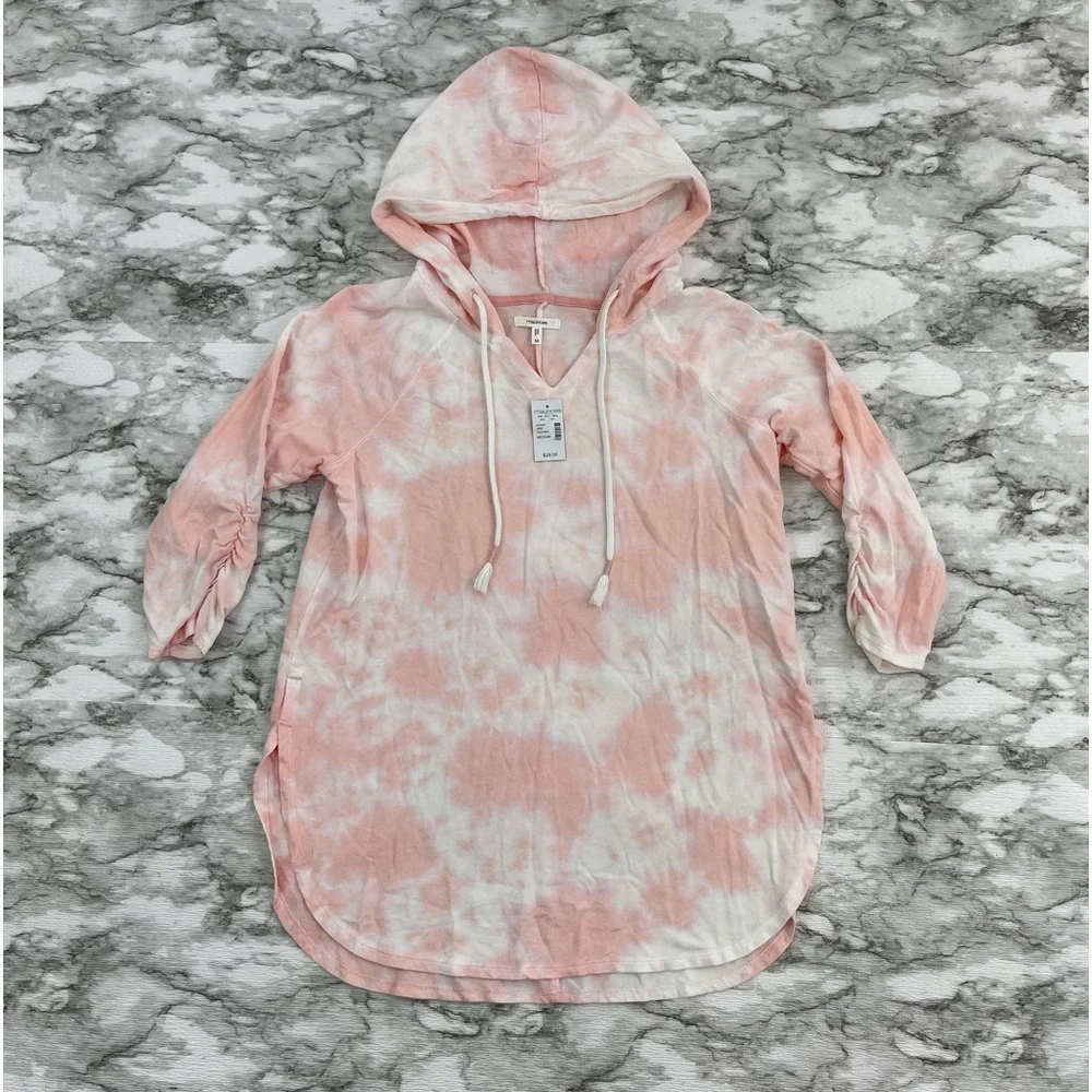 NWT Maurice’s Pink Tie-Dye Hooded Top - Picture 2 of 9